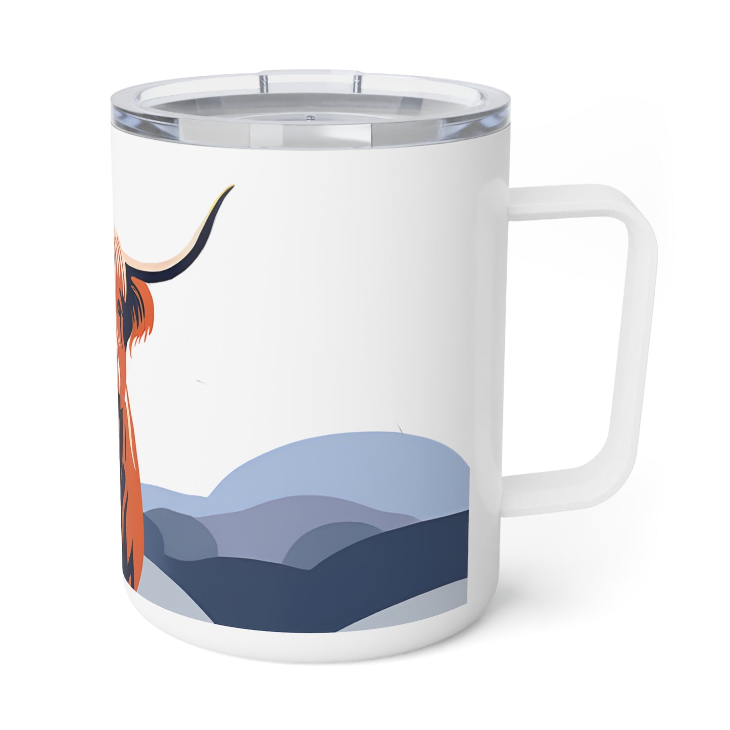 Highland Cow Illustration Insulated Mug | 10oz