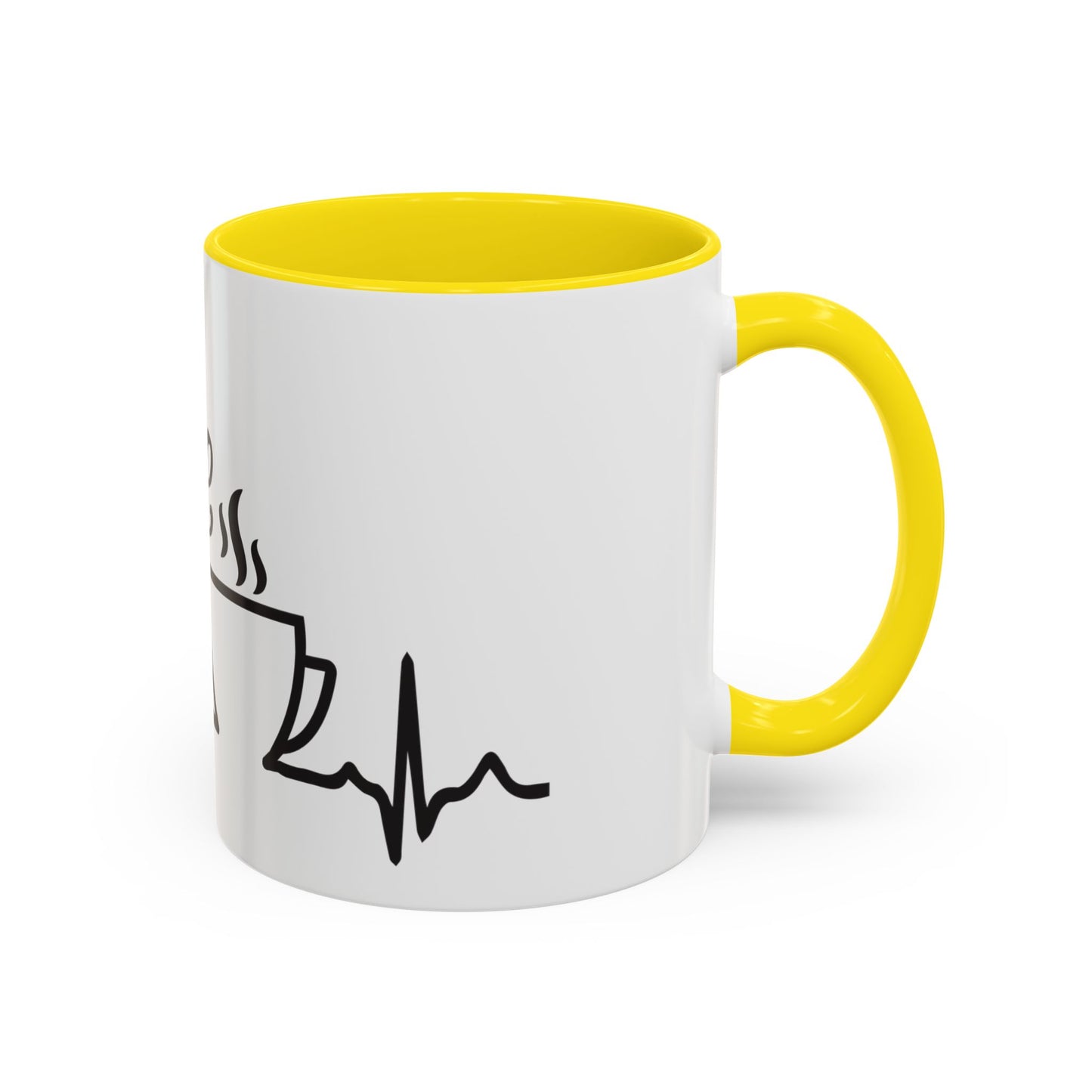 Coffee Lover's Accent Mug with Heartbeat Design - Perfect Gift for Baristas, Teachers, Birthdays, and Cozy Coffee Moments