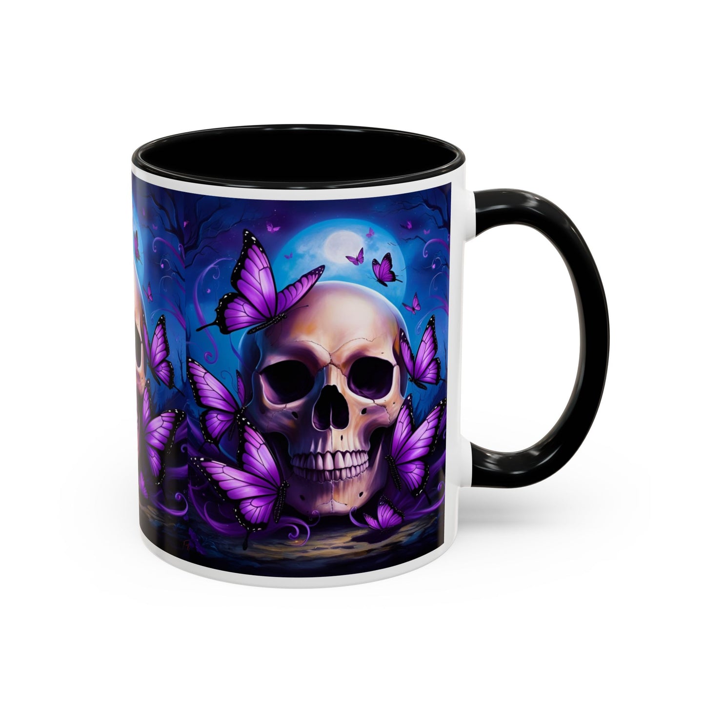 Gothic Skull & Butterfly Mug, Unique Coffee Cup, Edgy Home Decor, Gothic Gifts, Halloween Accessories