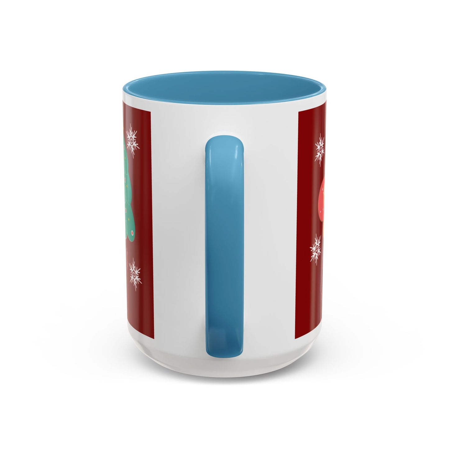 Christmas Cookie & Milk Accent Mug — Holiday Gingerbread Tree Design (11/15oz)