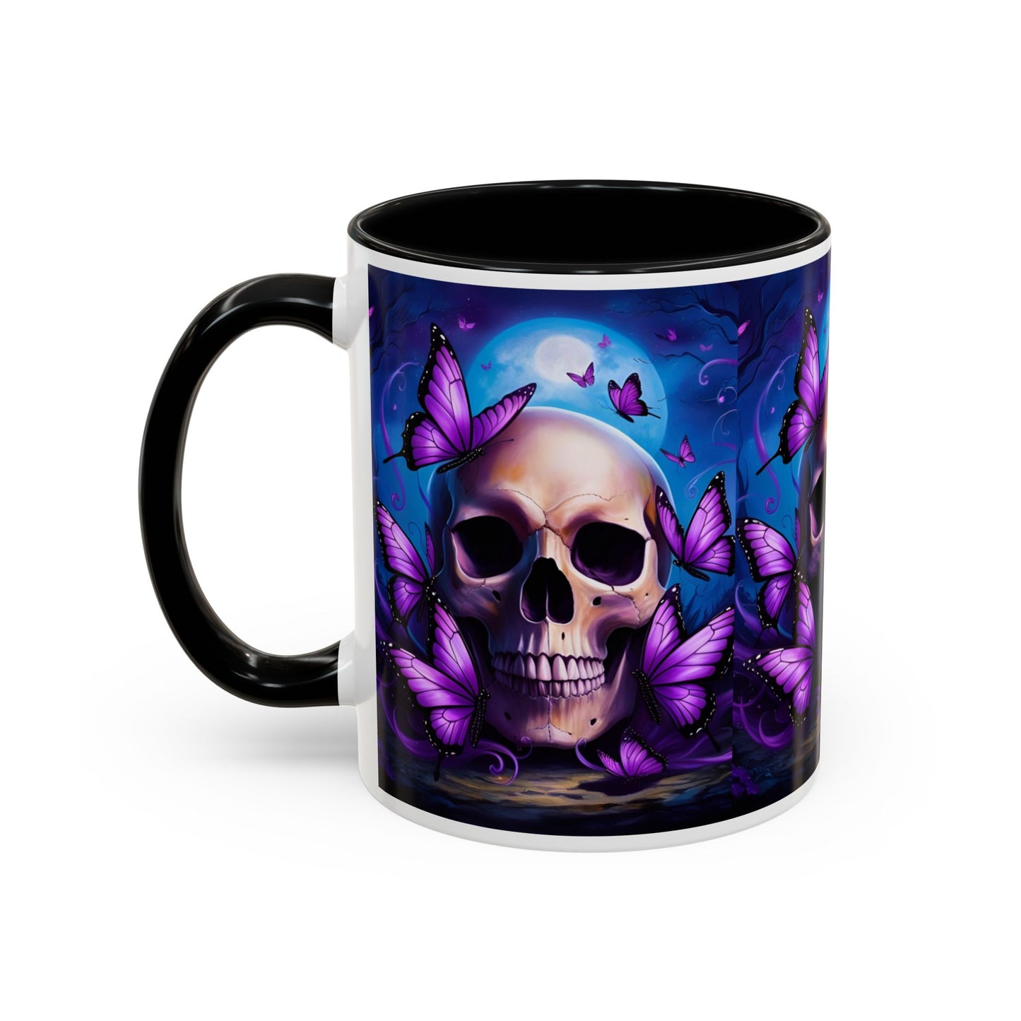Gothic Skull & Butterfly Mug, Unique Coffee Cup, Edgy Home Decor, Gothic Gifts, Halloween Accessories