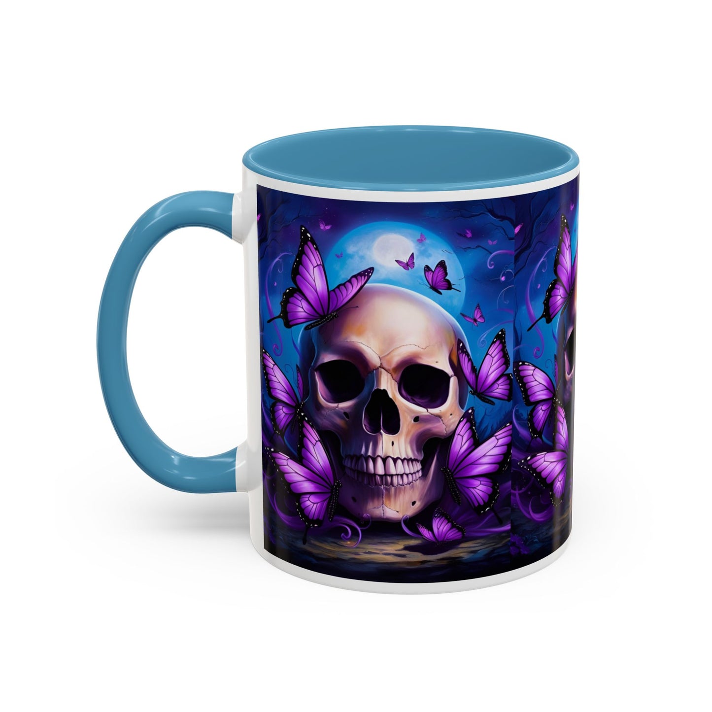 Gothic Skull & Butterfly Mug, Unique Coffee Cup, Edgy Home Decor, Gothic Gifts, Halloween Accessories
