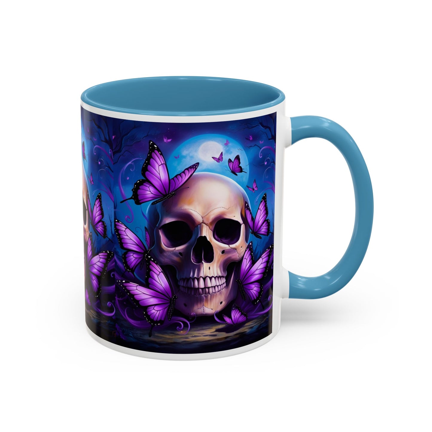Gothic Skull & Butterfly Mug, Unique Coffee Cup, Edgy Home Decor, Gothic Gifts, Halloween Accessories