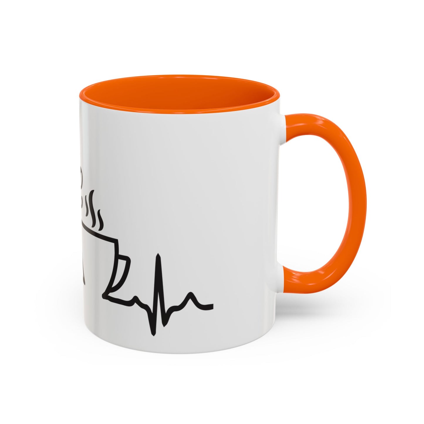 Coffee Lover's Accent Mug with Heartbeat Design - Perfect Gift for Baristas, Teachers, Birthdays, and Cozy Coffee Moments