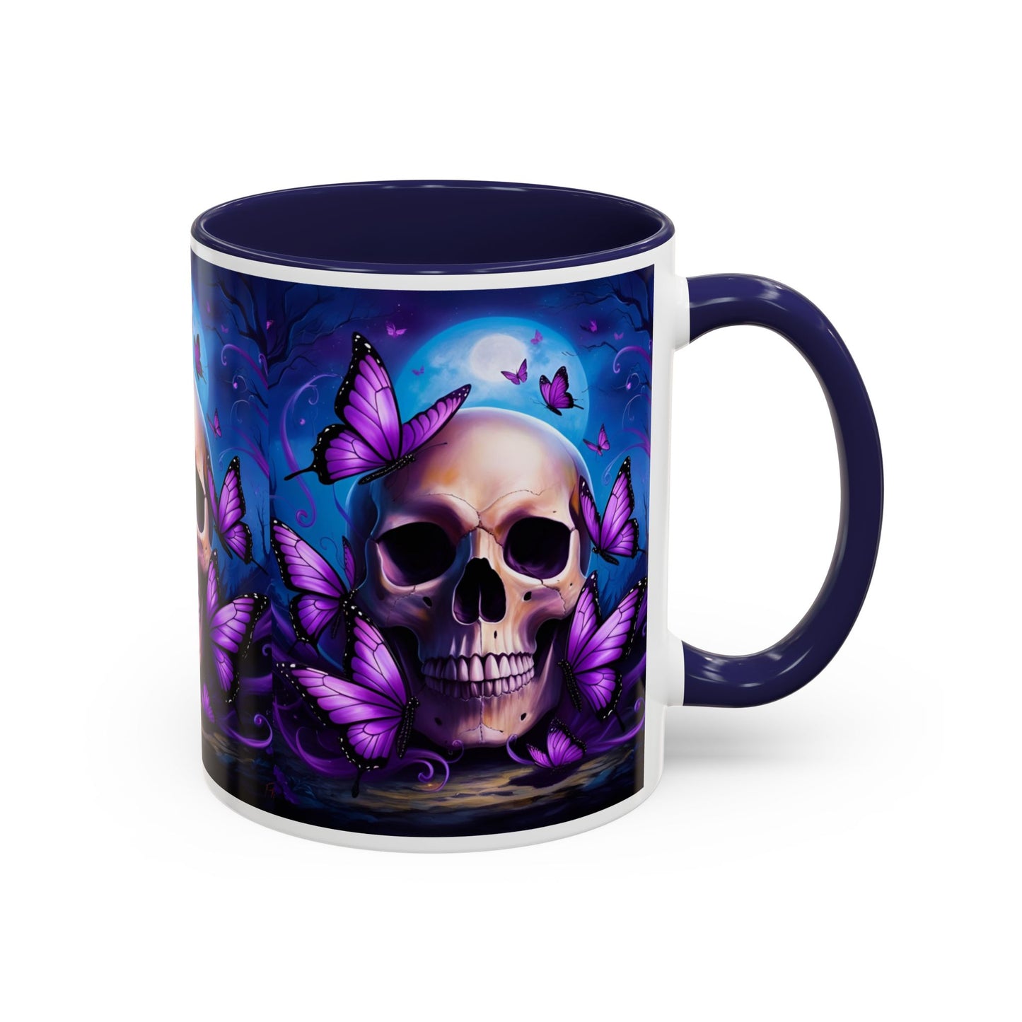 Gothic Skull & Butterfly Mug, Unique Coffee Cup, Edgy Home Decor, Gothic Gifts, Halloween Accessories