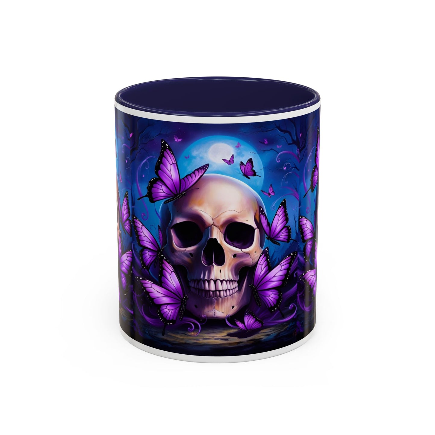 Gothic Skull & Butterfly Mug, Unique Coffee Cup, Edgy Home Decor, Gothic Gifts, Halloween Accessories