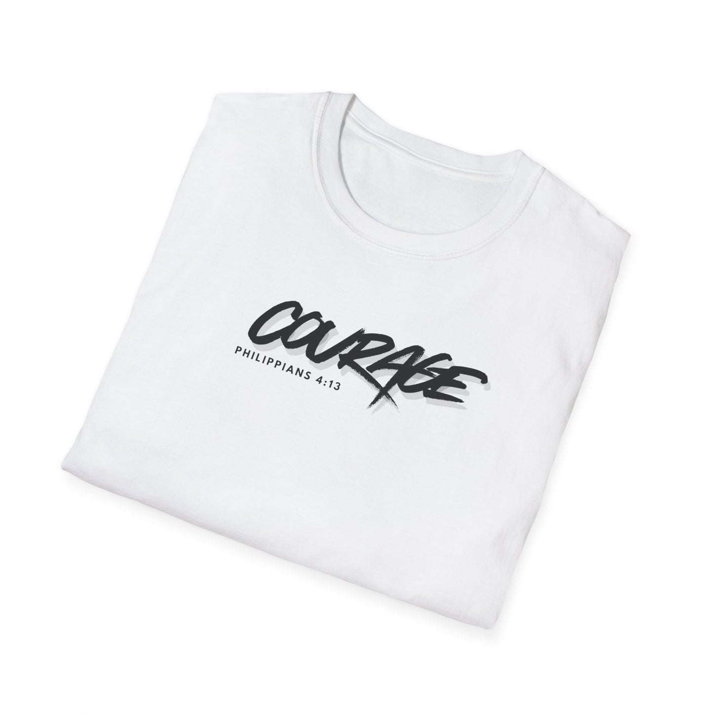 Courage Unisex Softstyle T-Shirt | Empowering Fashion, Inspirational Gift, Casual Wear, Motivational Tee, Everyday Comfort
