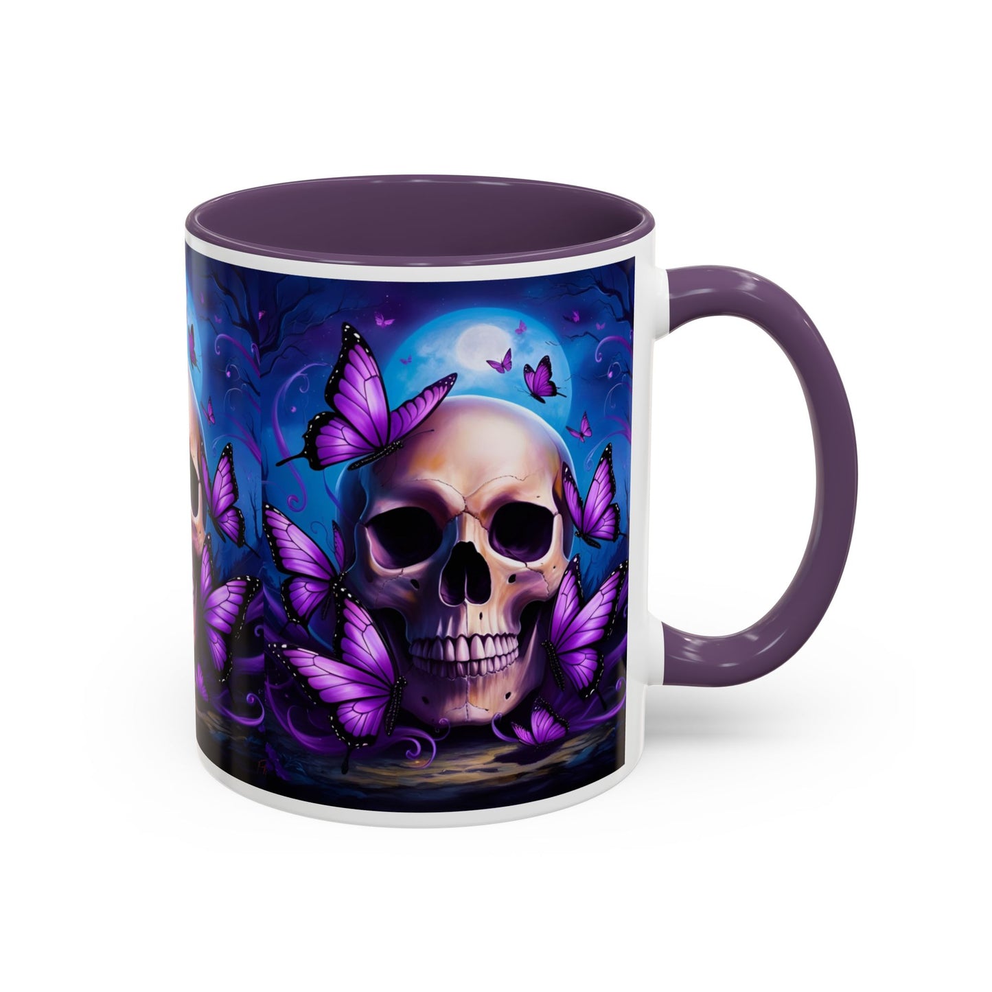 Gothic Skull & Butterfly Mug, Unique Coffee Cup, Edgy Home Decor, Gothic Gifts, Halloween Accessories