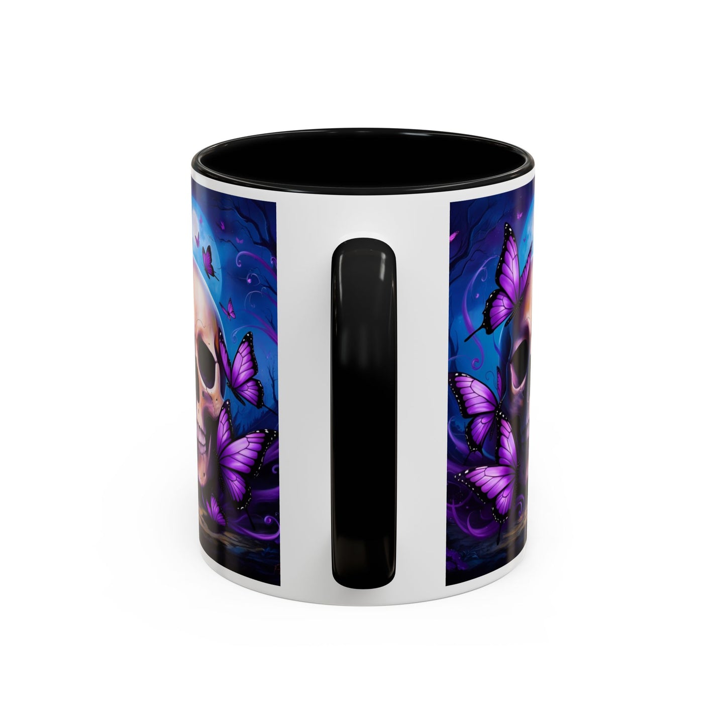 Gothic Skull & Butterfly Mug, Unique Coffee Cup, Edgy Home Decor, Gothic Gifts, Halloween Accessories