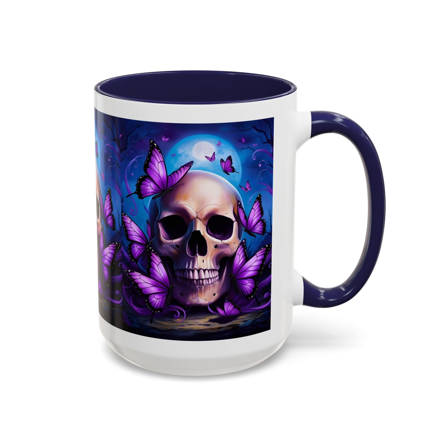 Gothic Skull & Butterfly Mug, Unique Coffee Cup, Edgy Home Decor, Gothic Gifts, Halloween Accessories