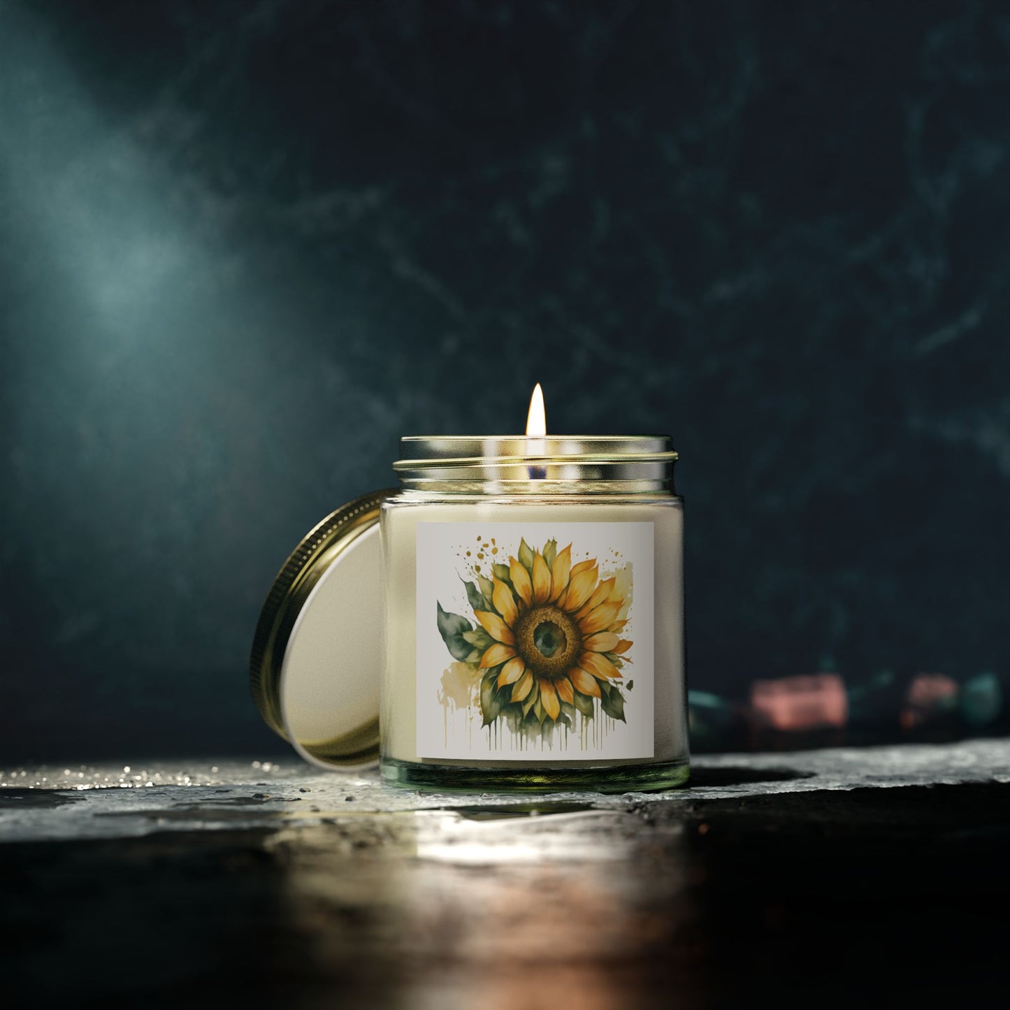 Sunflower Scented Candles - Relaxing Aromatherapy, Home Decor Gift, Coconut Apricot Wax, Perfect for Any Occasion, Eco-Friendly