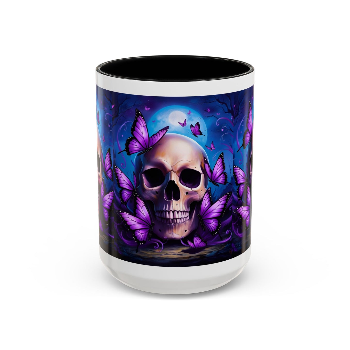 Gothic Skull & Butterfly Mug, Unique Coffee Cup, Edgy Home Decor, Gothic Gifts, Halloween Accessories