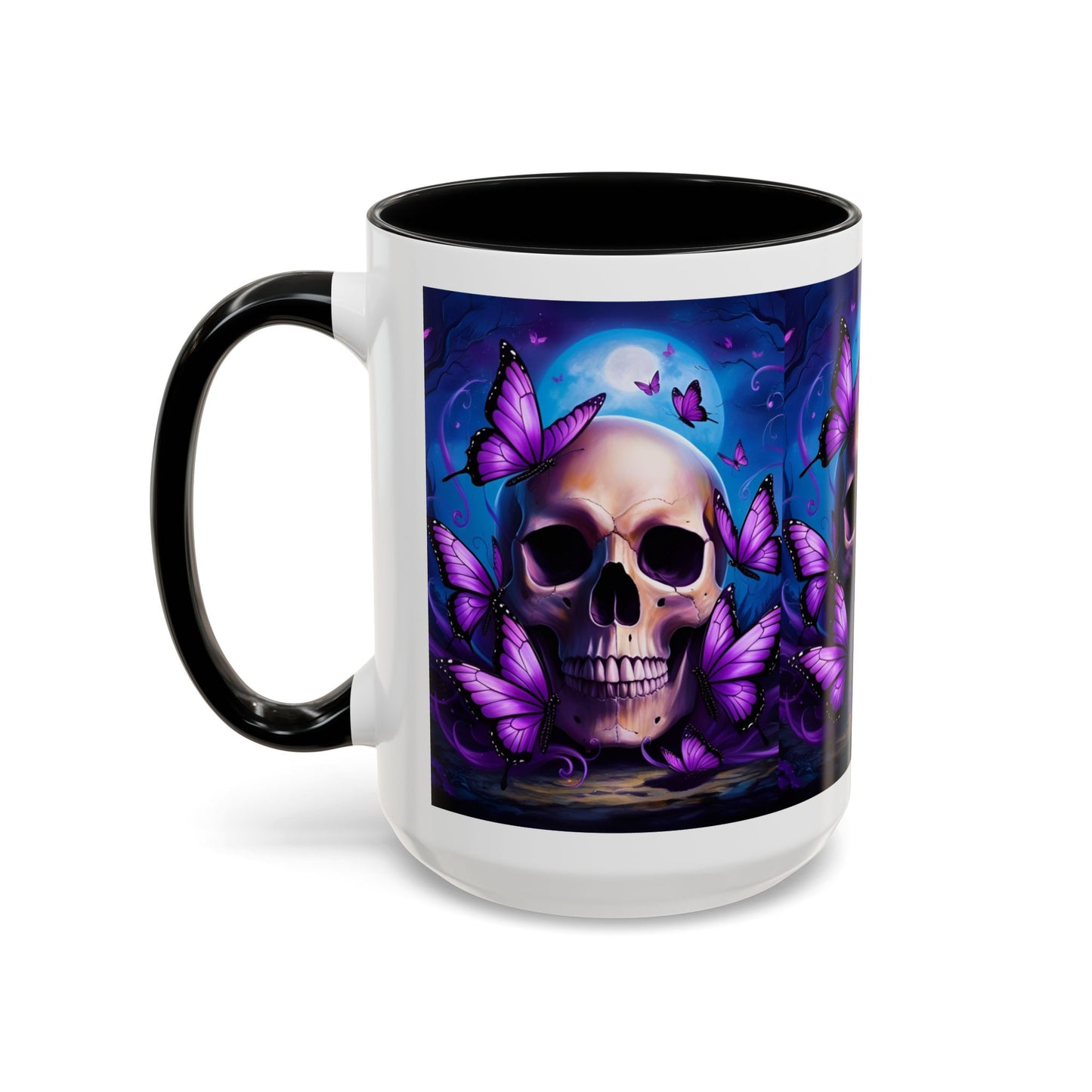 Gothic Skull & Butterfly Mug, Unique Coffee Cup, Edgy Home Decor, Gothic Gifts, Halloween Accessories