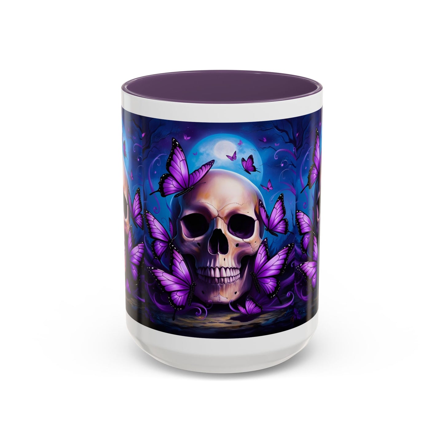 Gothic Skull & Butterfly Mug, Unique Coffee Cup, Edgy Home Decor, Gothic Gifts, Halloween Accessories