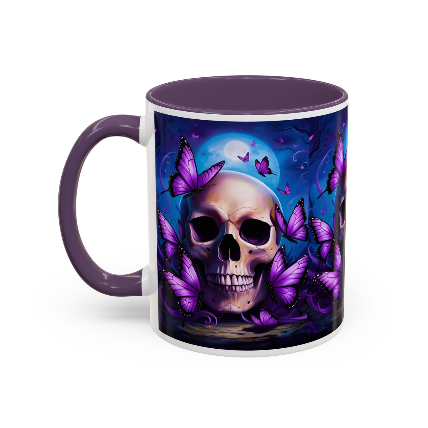 Gothic Skull & Butterfly Mug, Unique Coffee Cup, Edgy Home Decor, Gothic Gifts, Halloween Accessories