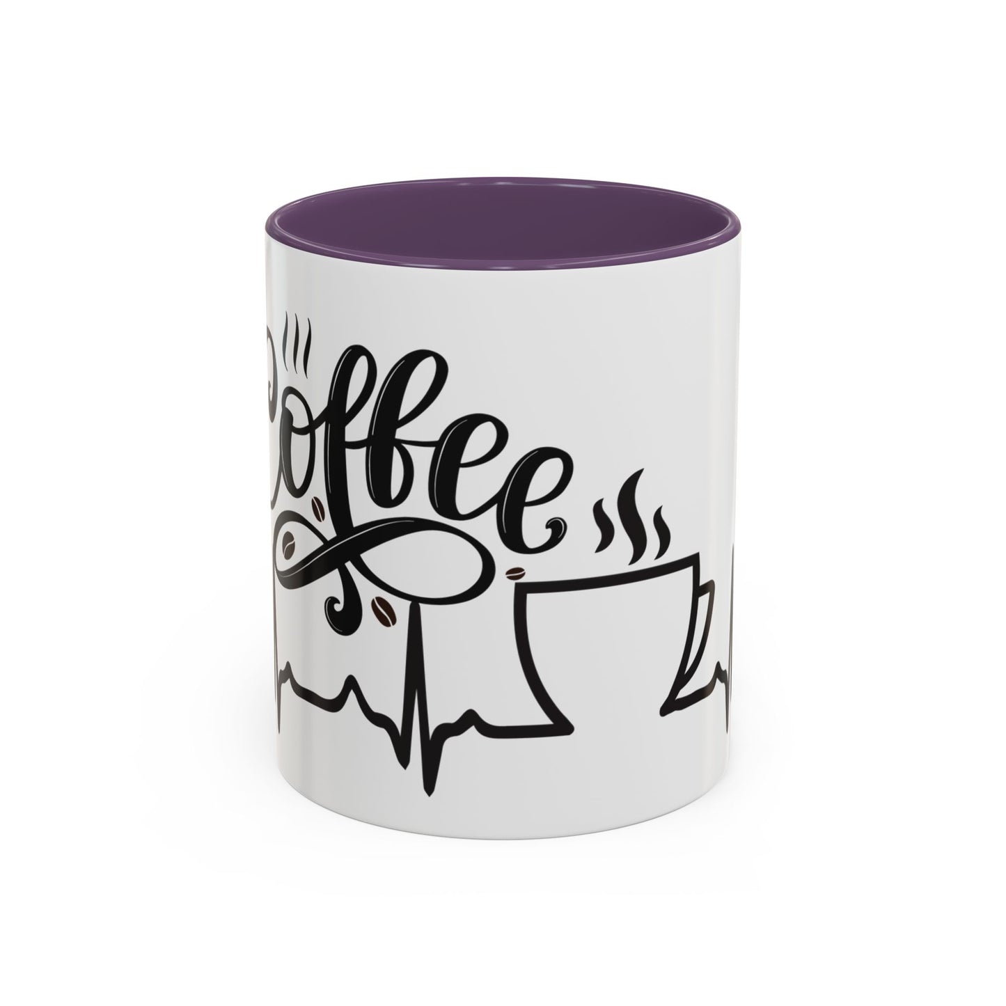 Coffee Lover's Accent Mug with Heartbeat Design - Perfect Gift for Baristas, Teachers, Birthdays, and Cozy Coffee Moments