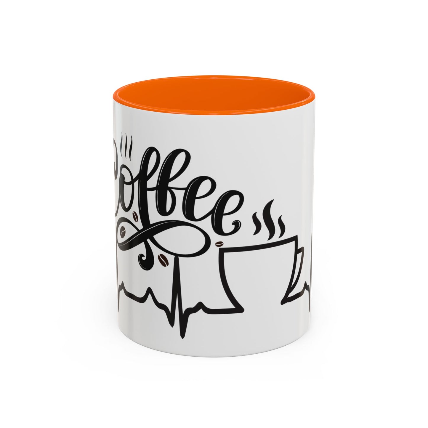 Coffee Lover's Accent Mug with Heartbeat Design - Perfect Gift for Baristas, Teachers, Birthdays, and Cozy Coffee Moments