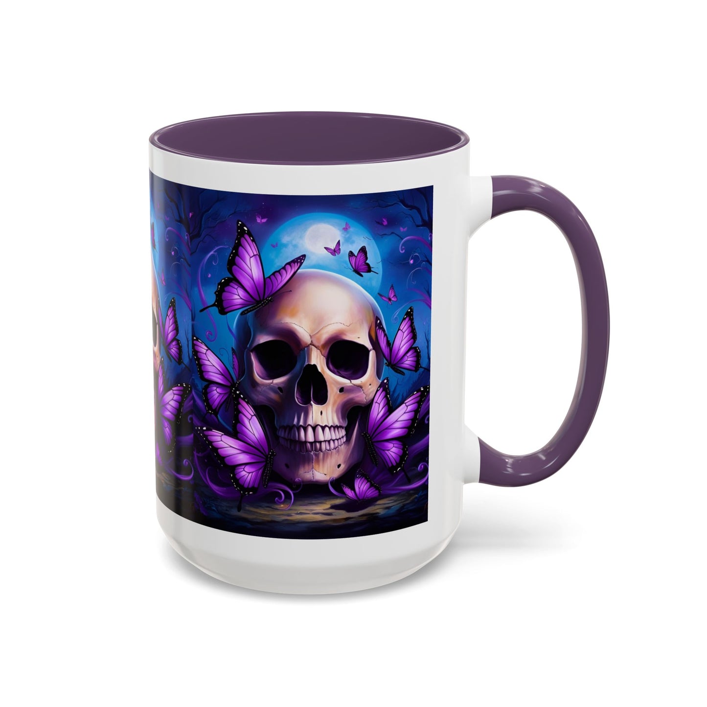 Gothic Skull & Butterfly Mug, Unique Coffee Cup, Edgy Home Decor, Gothic Gifts, Halloween Accessories