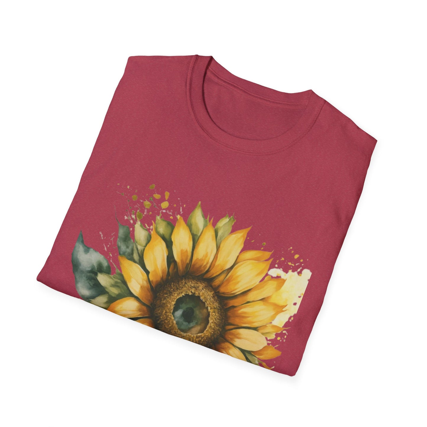 Sunflower Unisex Softstyle T-Shirt | Floral Tee for Nature Lovers, Gift for Birthdays, Summer Parties, Garden Events, Eco-Friendly Fashion