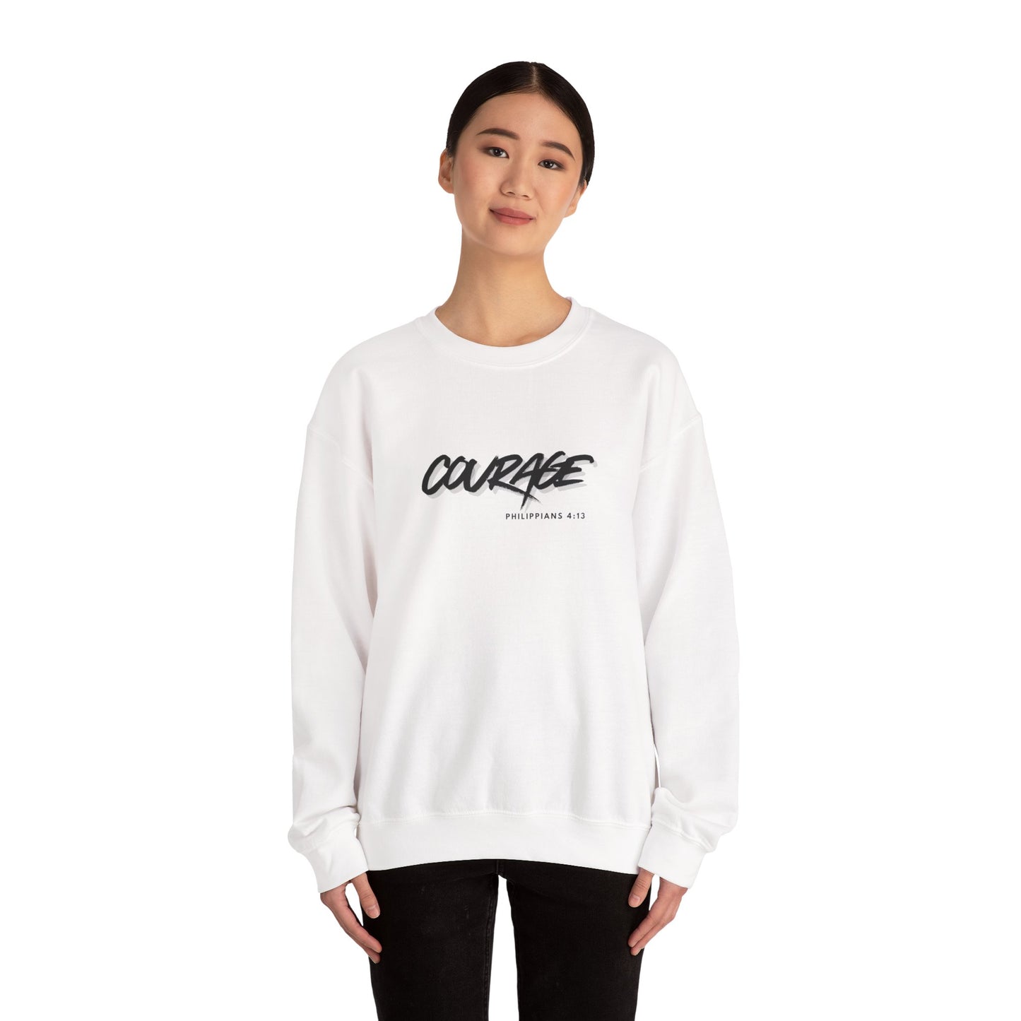 Inspirational Sweatshirt: Courage - Unisex Heavy Blend™ Crewneck for Comfort