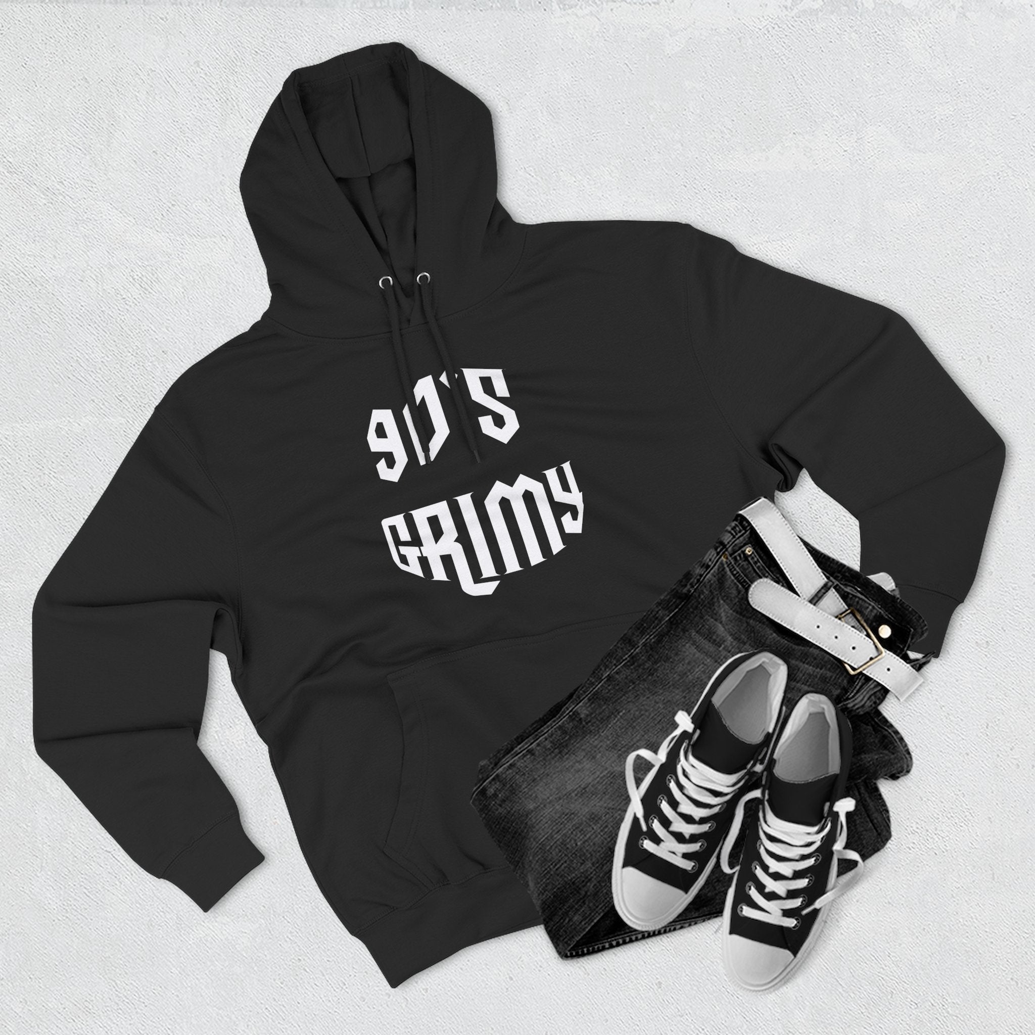 Vintage Streetwear Fleece Pullover 90's Grimy Guys Hoodie