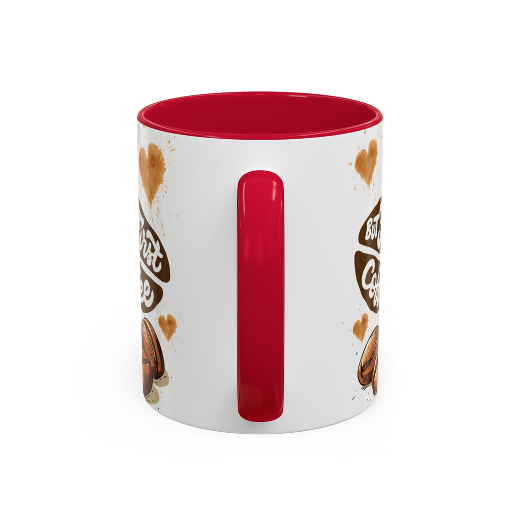 Cute Highland Cow Coffee Mug — "But First Coffee" Colorful Ceramic Mug (11oz/15oz)