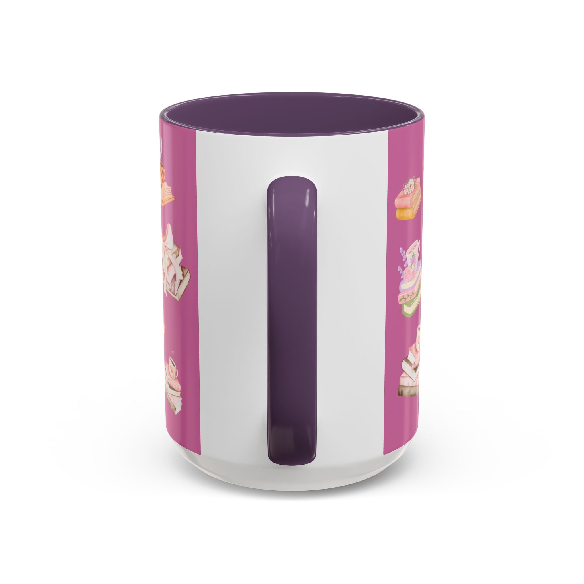 Highland Cow Coffee Mug — Cute Floral Heart Cow Accent Mug (11/15oz)