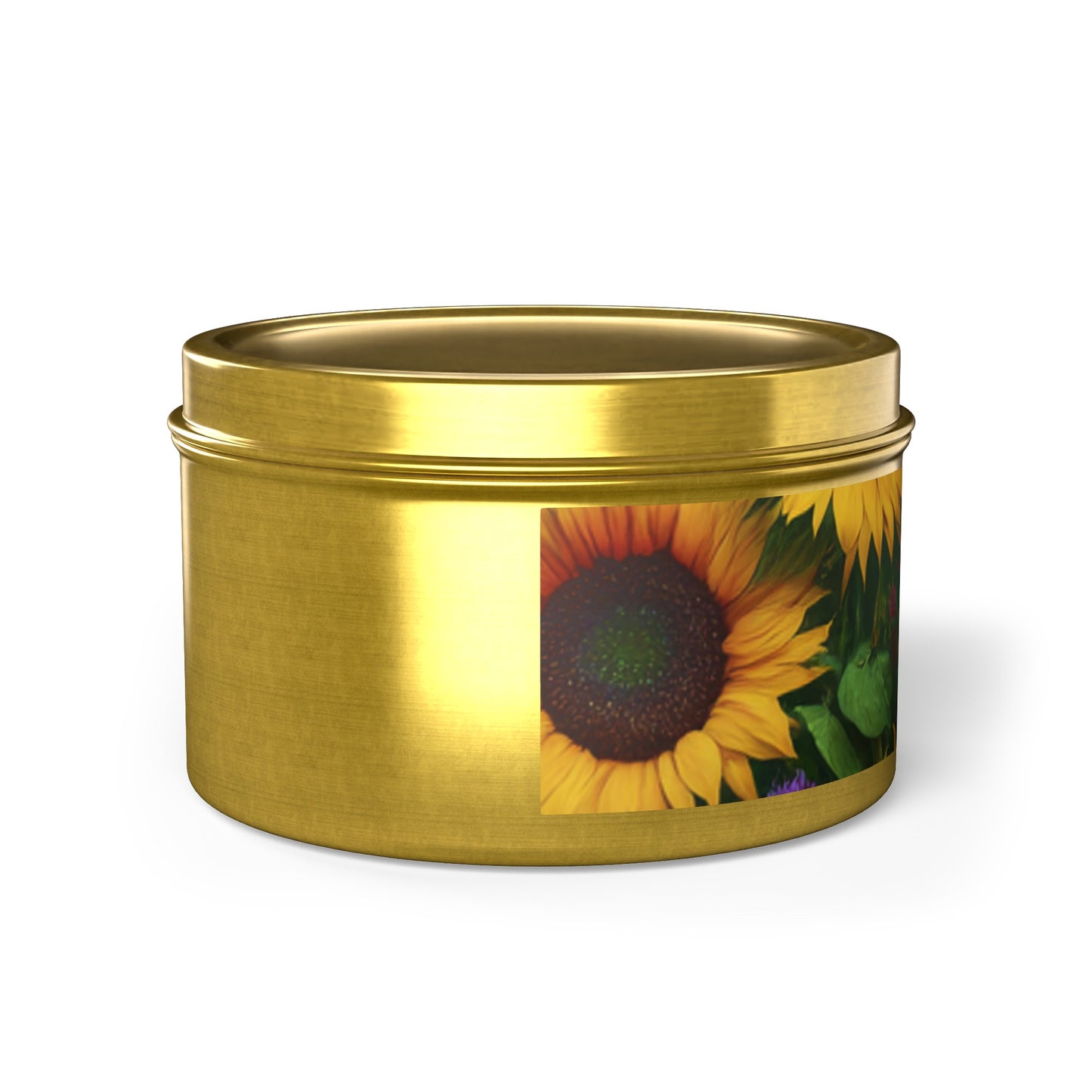 Sunflower Design Soy Wax Blend Tin Candles