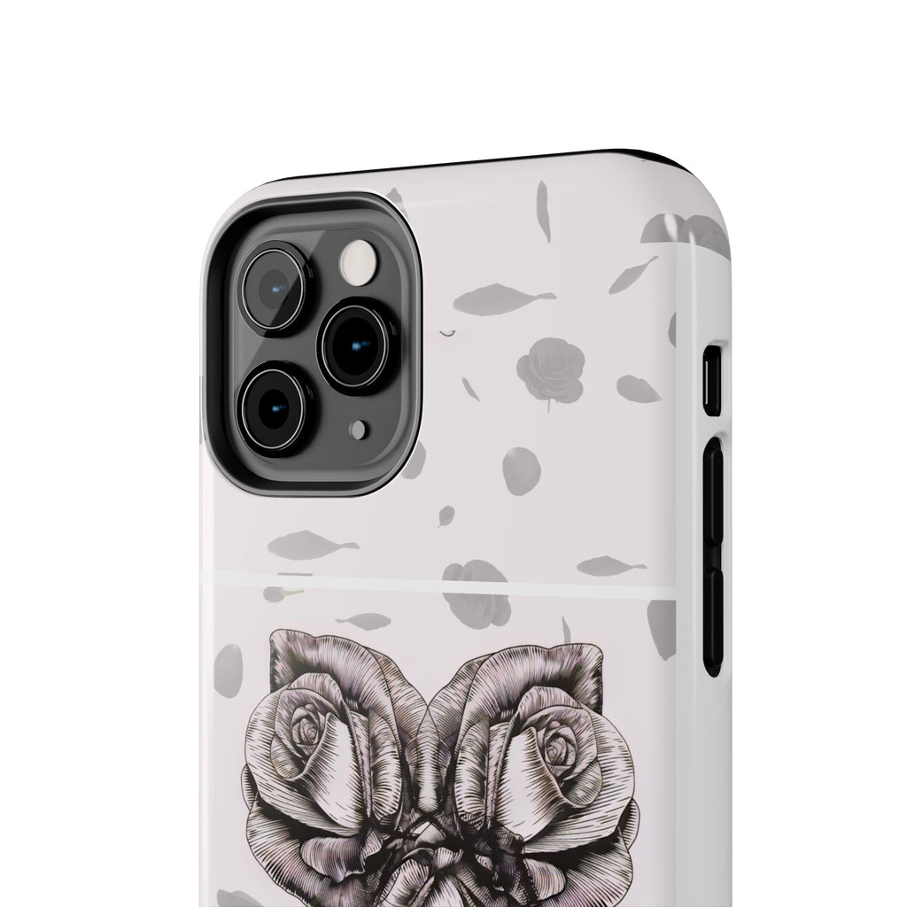 IPhone Phone Case Artistic Floral Tough Phone Cases - Heart Rose Design