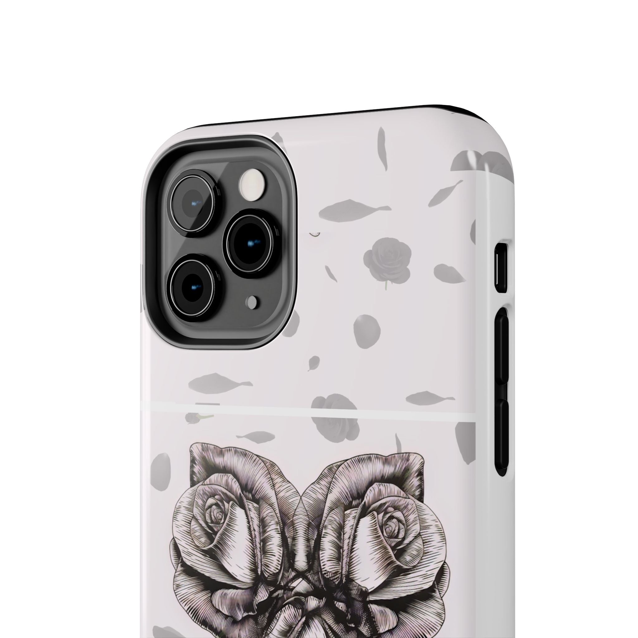 IPhone Phone Case Artistic Floral Tough Phone Cases - Heart Rose Design