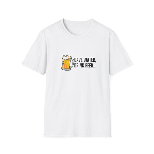 Beer Graphic T-Shirt — “Save Water, Drink Beer” Funny Brewery Shirt