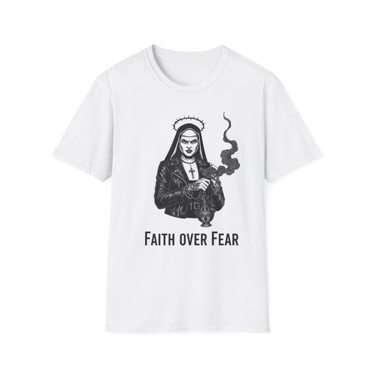 Gothic Graphic Tee - "Faith over Fear" Unisex Softstyle T-Shirt
