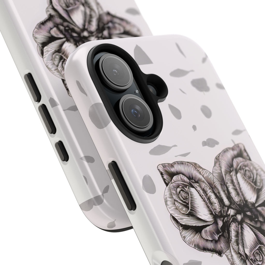 IPhone Phone Case Artistic Floral Tough Phone Cases - Heart Rose Design