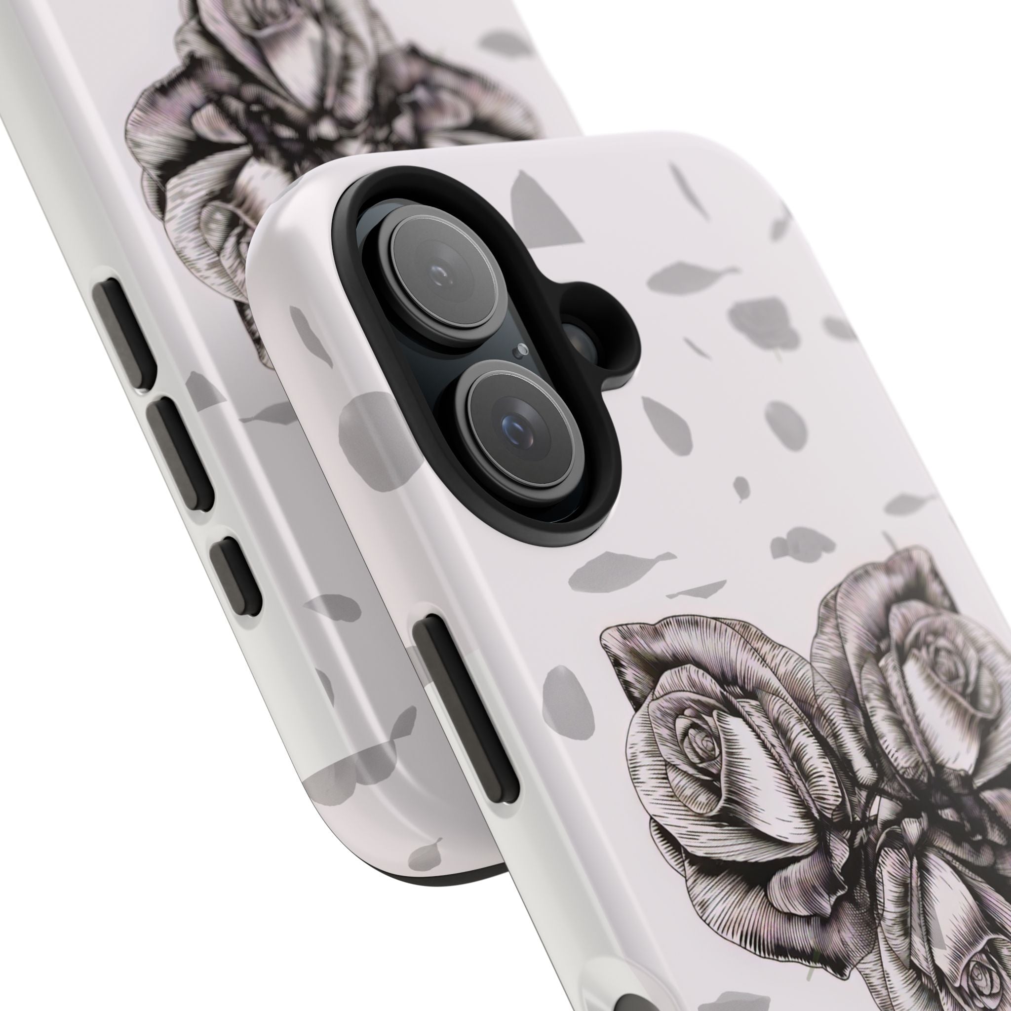 IPhone Phone Case Artistic Floral Tough Phone Cases - Heart Rose Design