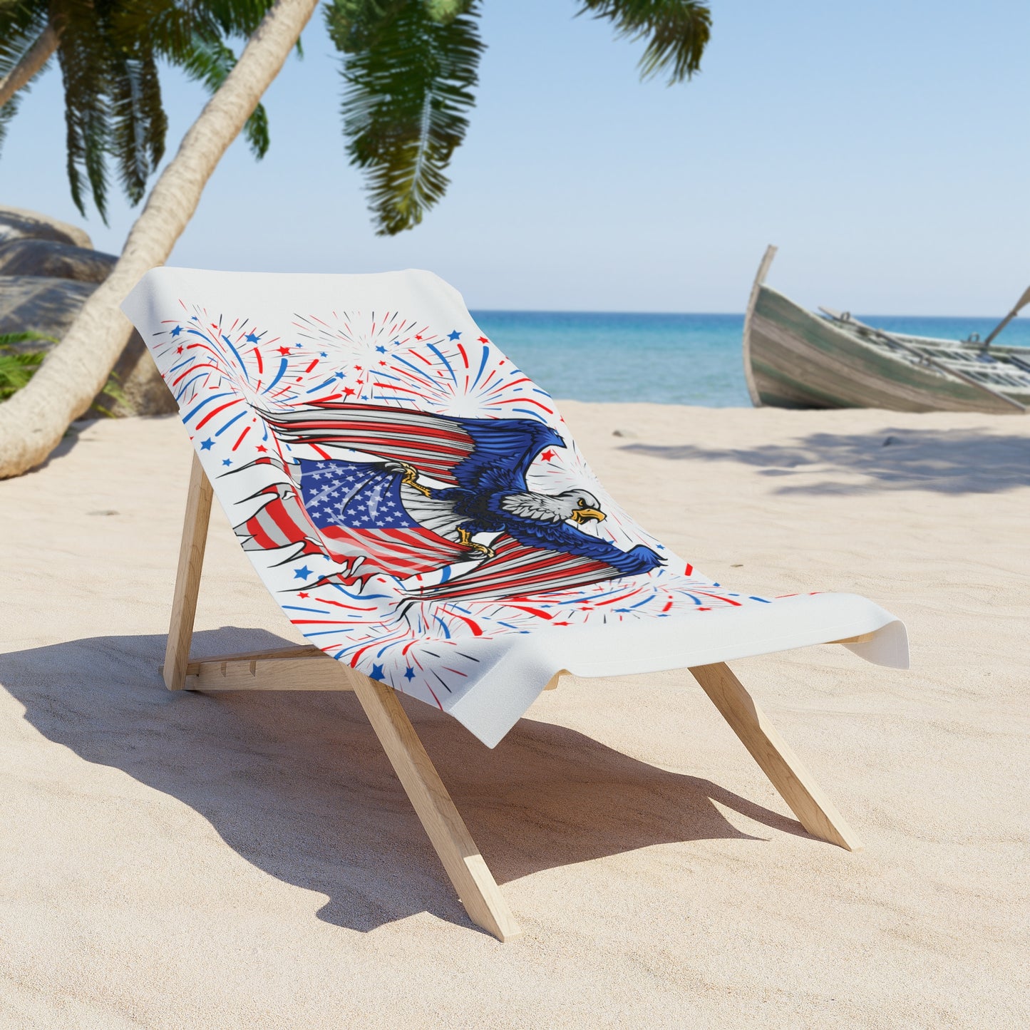 Beach Bliss with an American Eagle Beach Towel for the Fourth of July