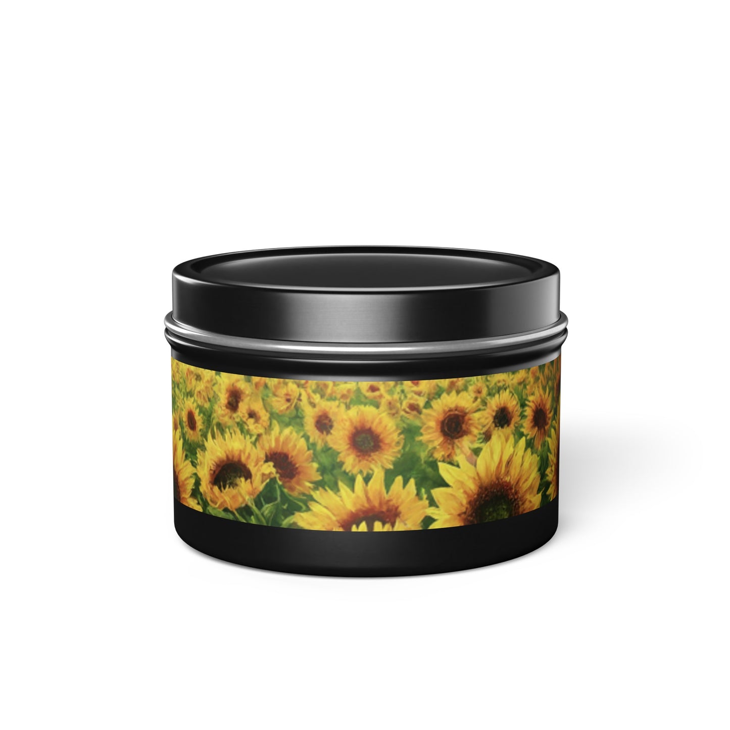 Soothe Your Soul: Sunflower Design Scented Soy Tin Candles