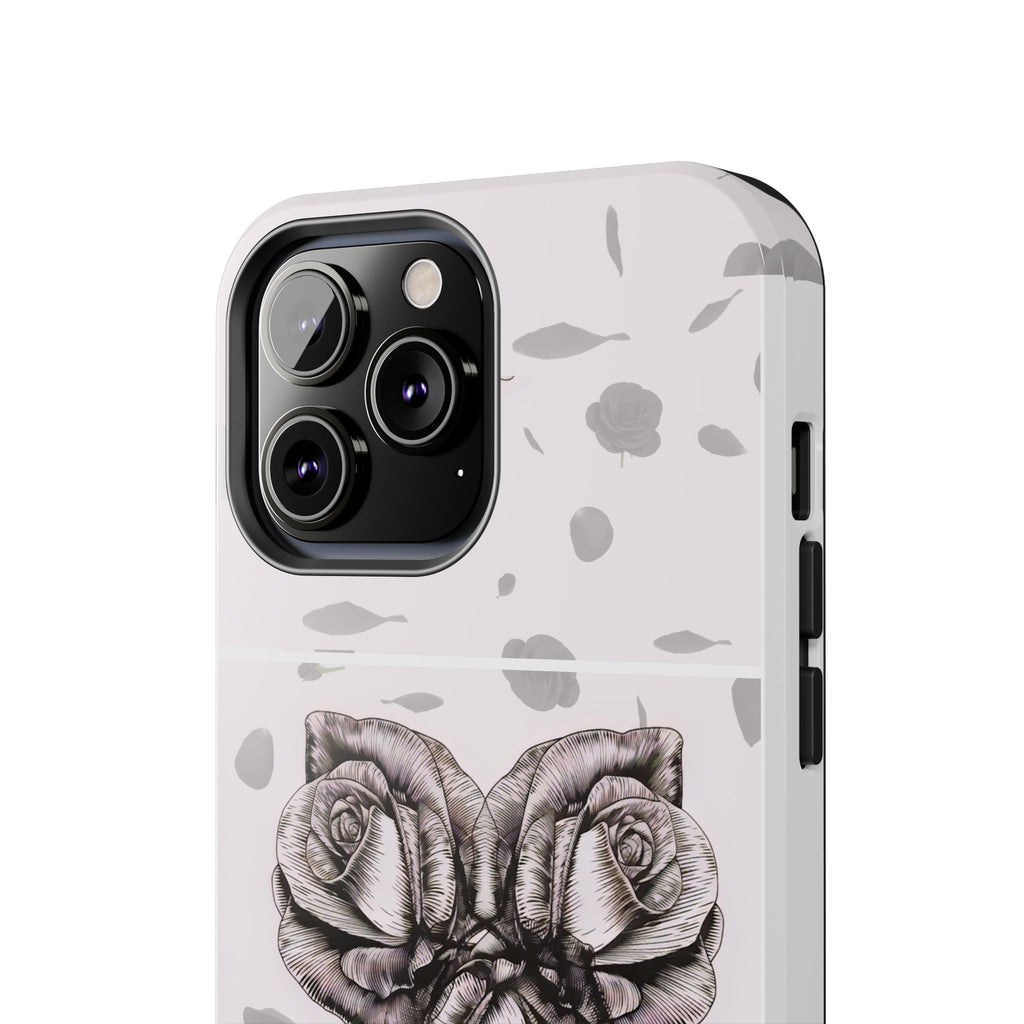 IPhone Phone Case Artistic Floral Tough Phone Cases - Heart Rose Design