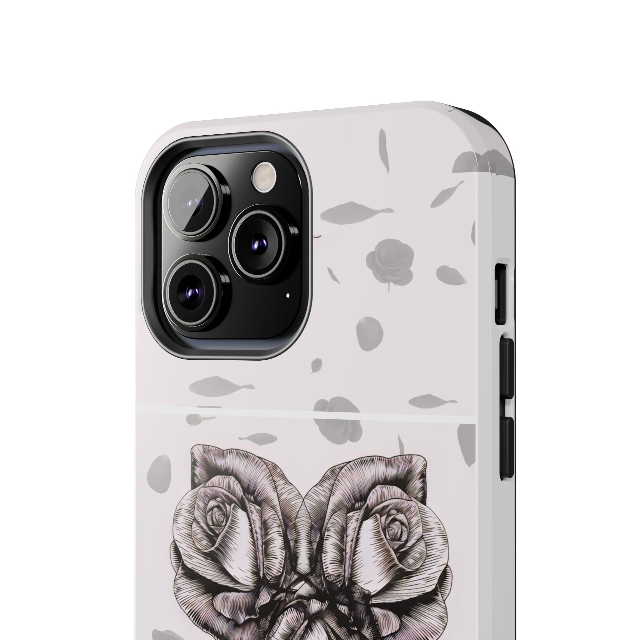 IPhone Phone Case Artistic Floral Tough Phone Cases - Heart Rose Design
