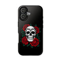 Skull and Roses Tough Phone Case — Durable Protective iPhone Cover with Vibrant Wing Design