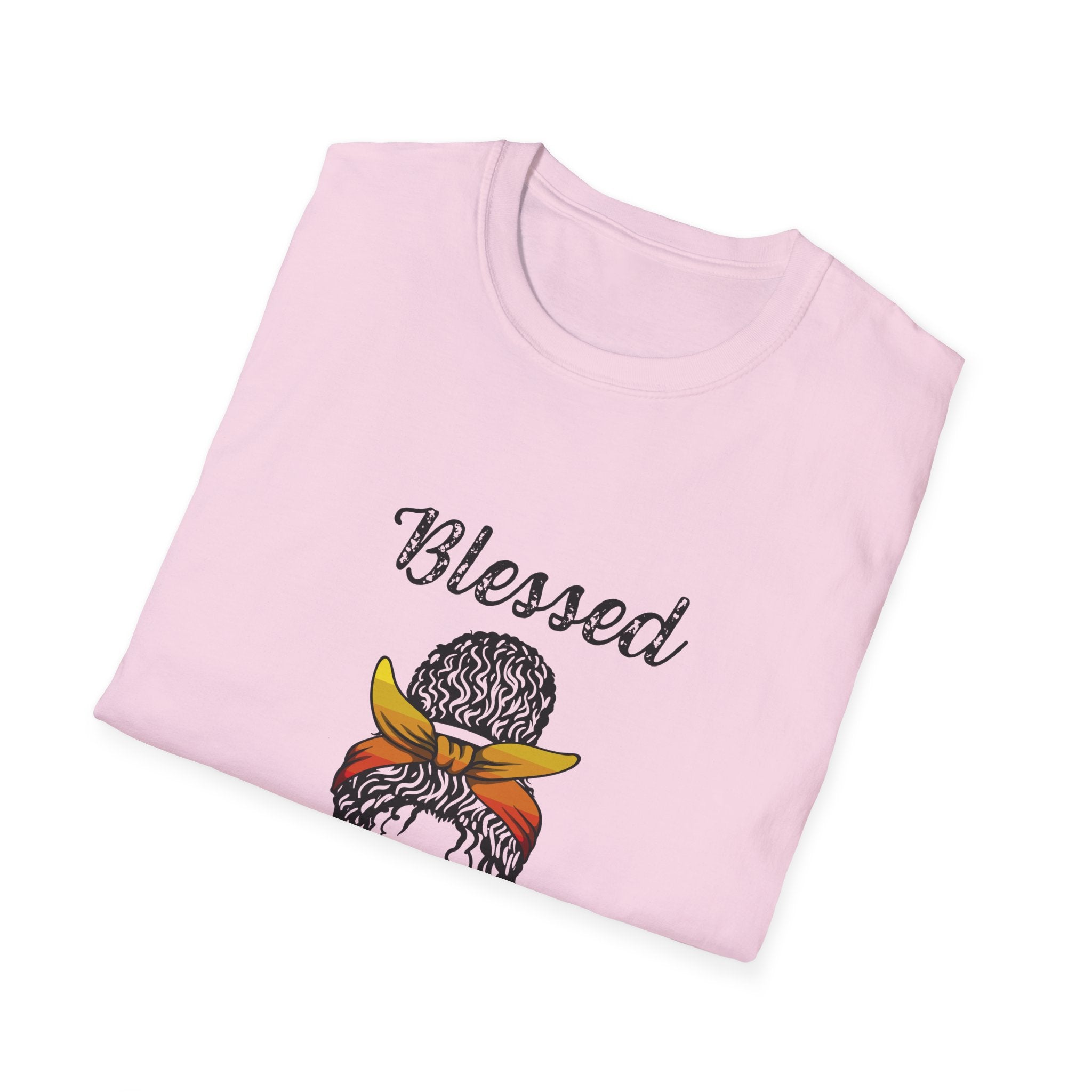 Blessed Stay Beautiful T-Shirt | Messy Bun Bandana Sunglasses