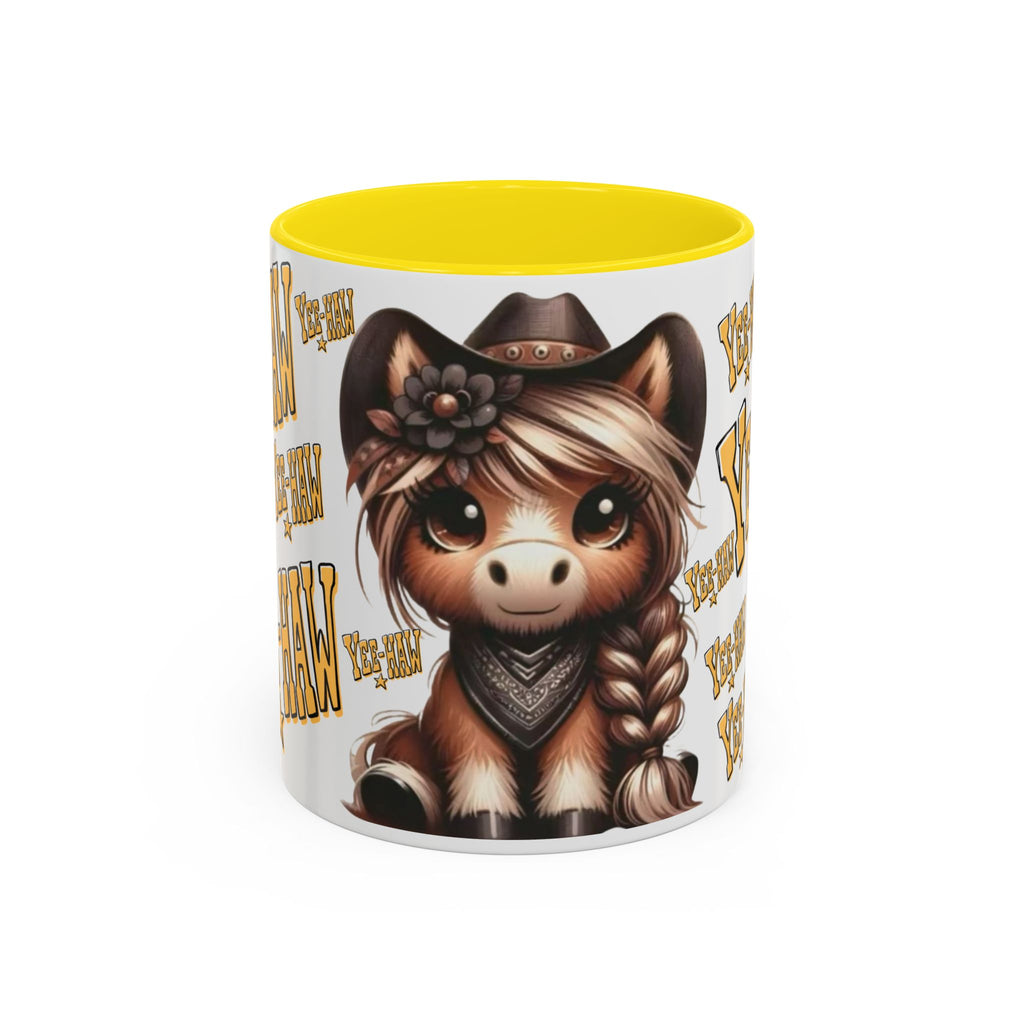 Cowgirl Pony Illustration Mug | Yee-Haw Accent Coffee Mug 11oz/15oz