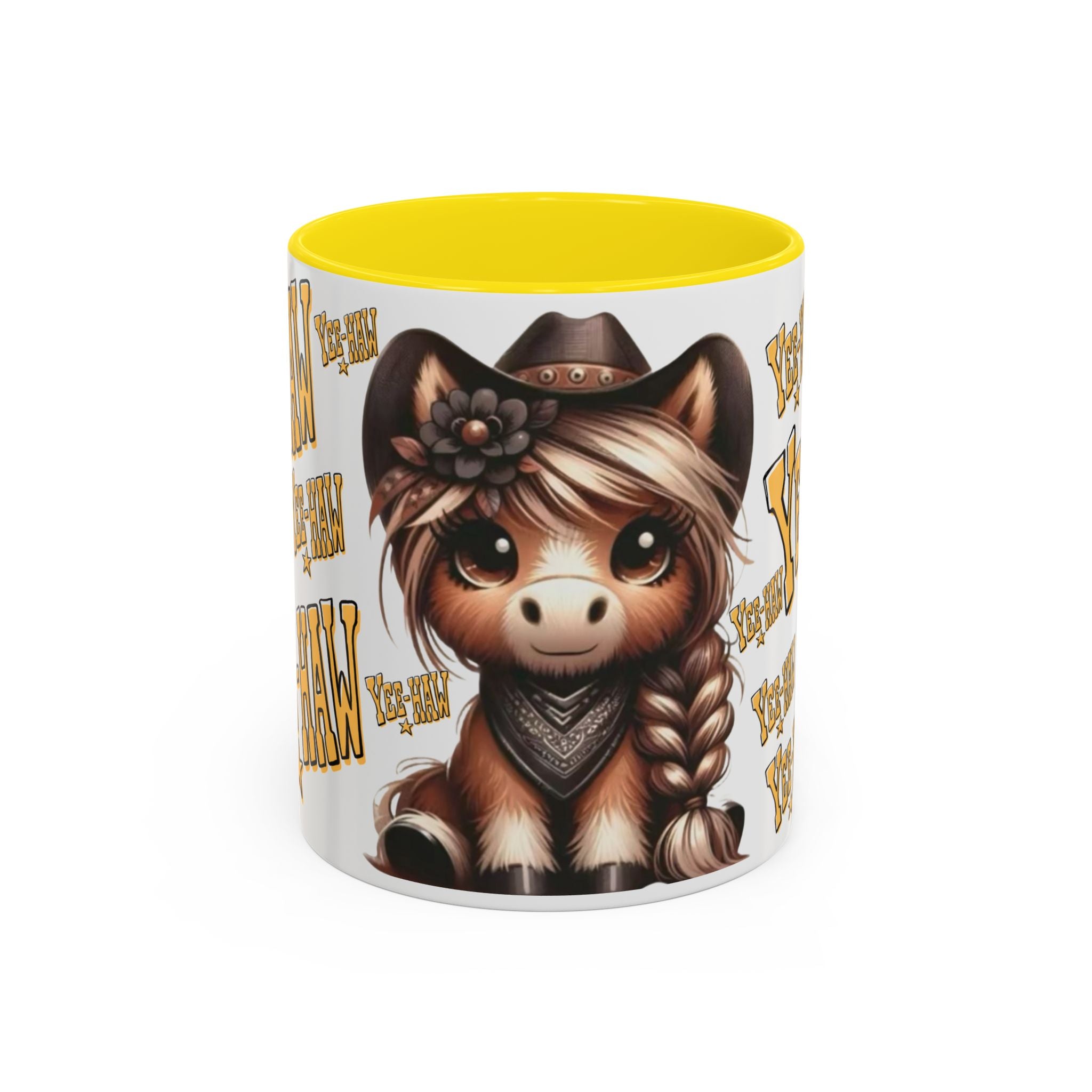 Cowgirl Pony Illustration Mug | Yee-Haw Accent Coffee Mug 11oz/15oz