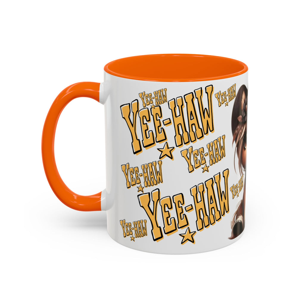 Cowgirl Pony Illustration Mug | Yee-Haw Accent Coffee Mug 11oz/15oz