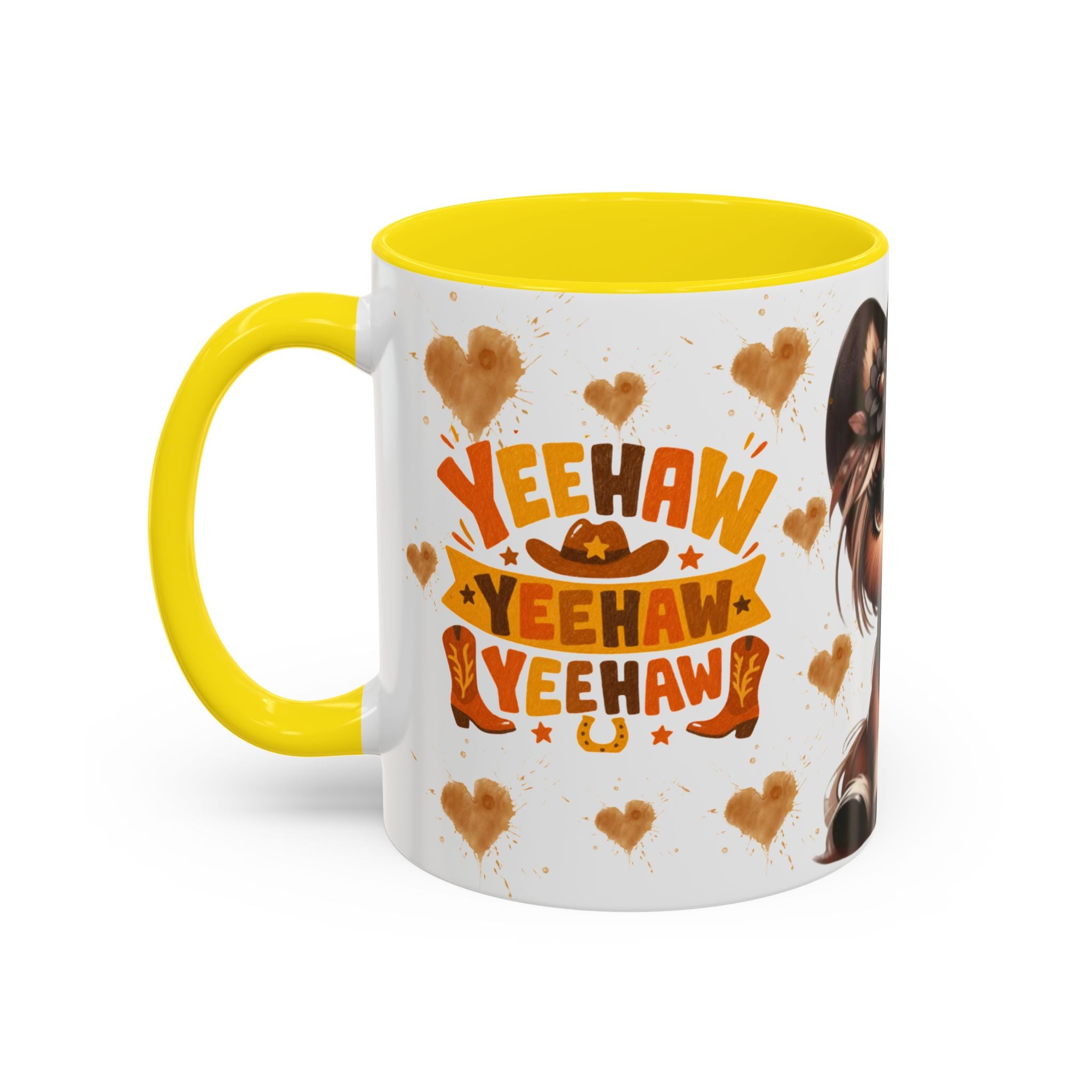 Cowgirl Pony Mug | Cute Western Horse Coffee Cup, Accent Black Handle