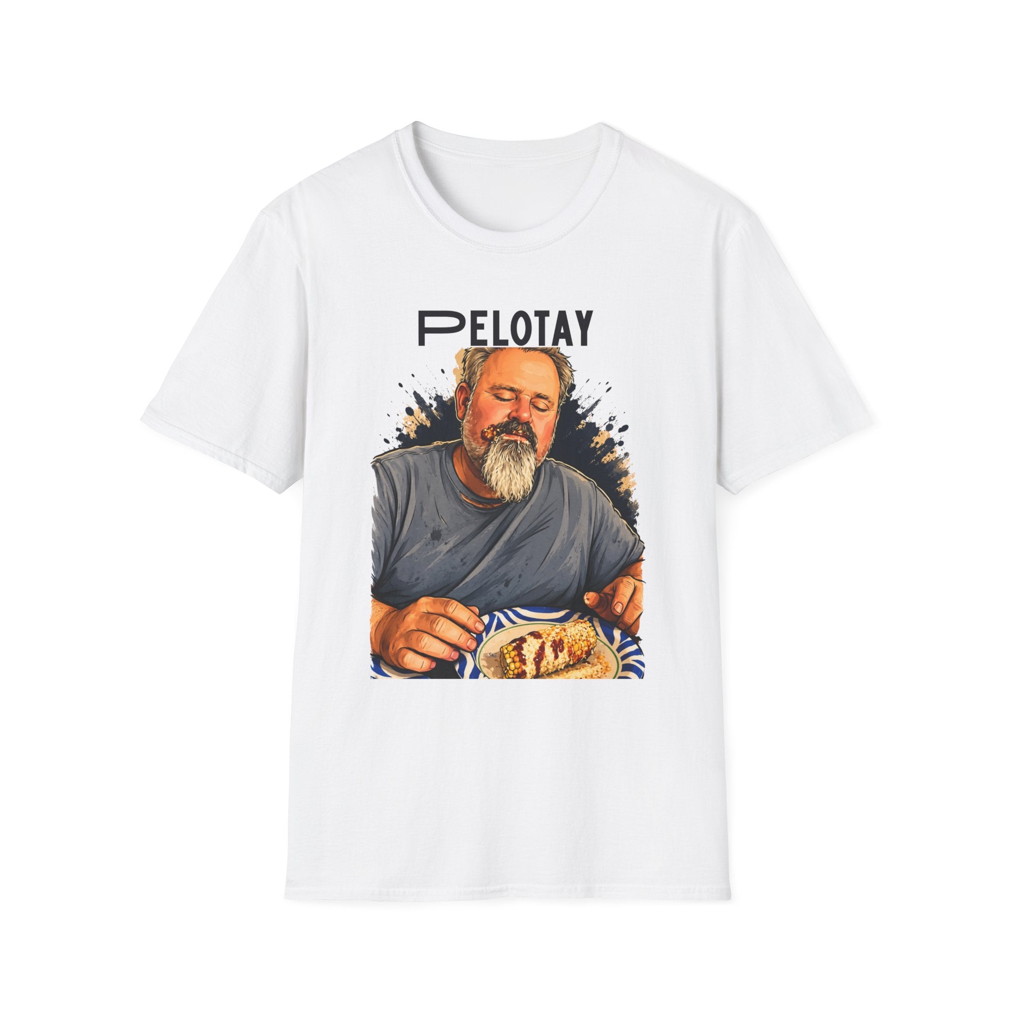 Pelotay Portrait T‑Shirt — Relaxed Bearded Man Graphic Tee