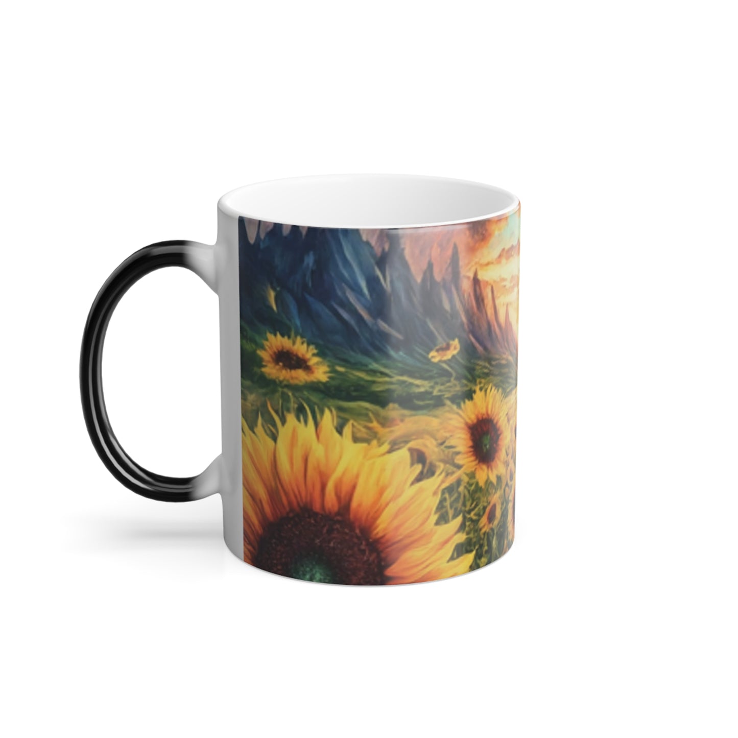 Blooming Hydration: Sunflower Color Morphing Mug, 11oz