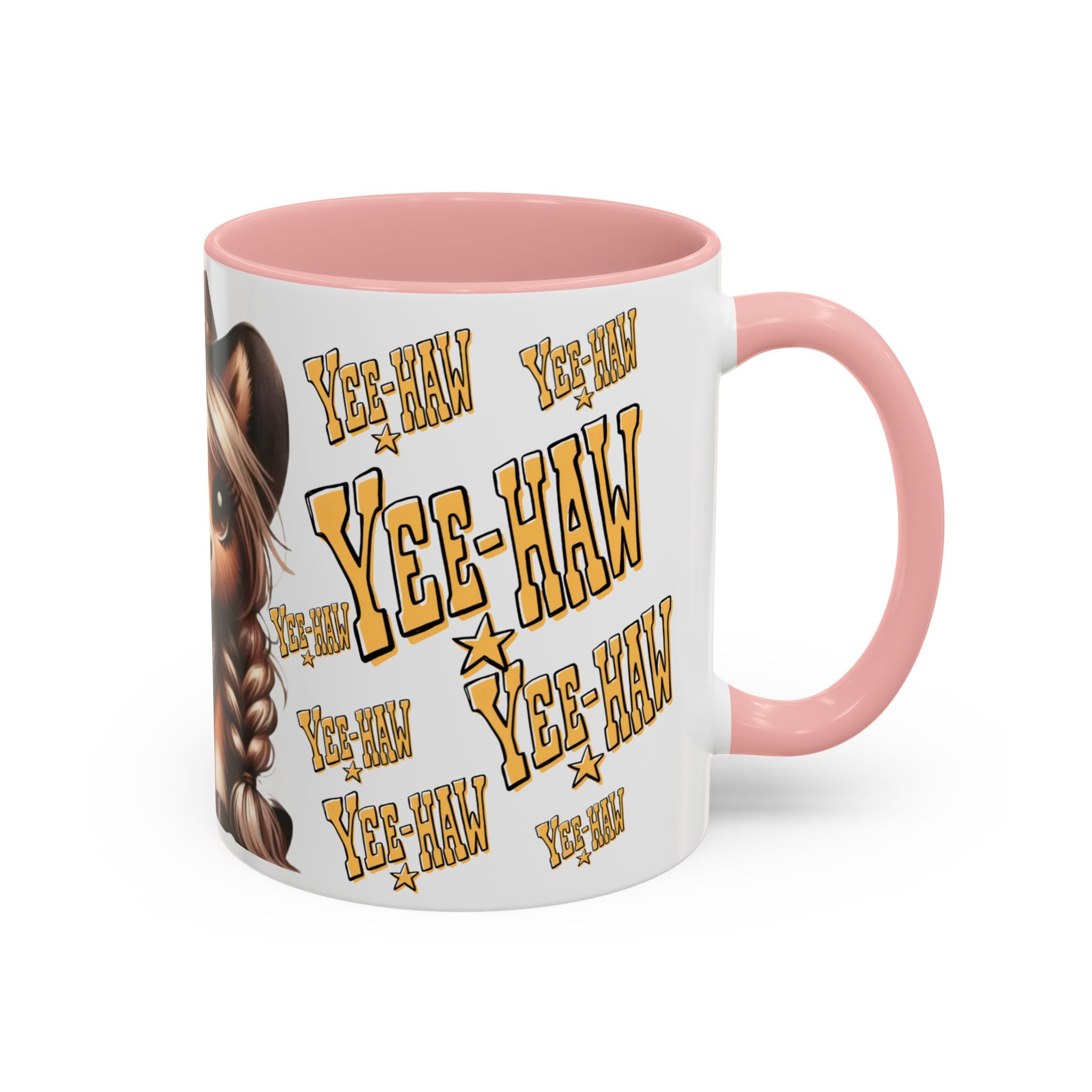 Cowgirl Pony Illustration Mug | Yee-Haw Accent Coffee Mug 11oz/15oz