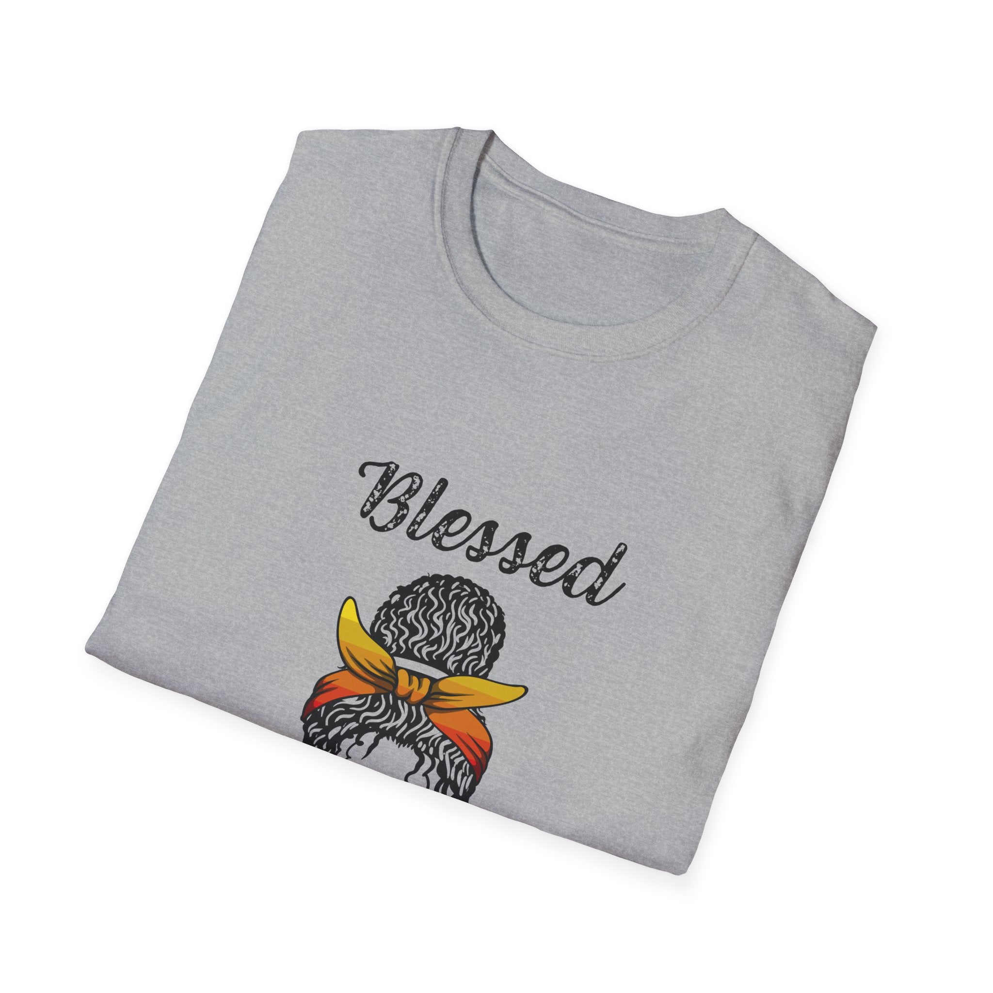 Blessed Stay Beautiful T-Shirt | Messy Bun Bandana Sunglasses