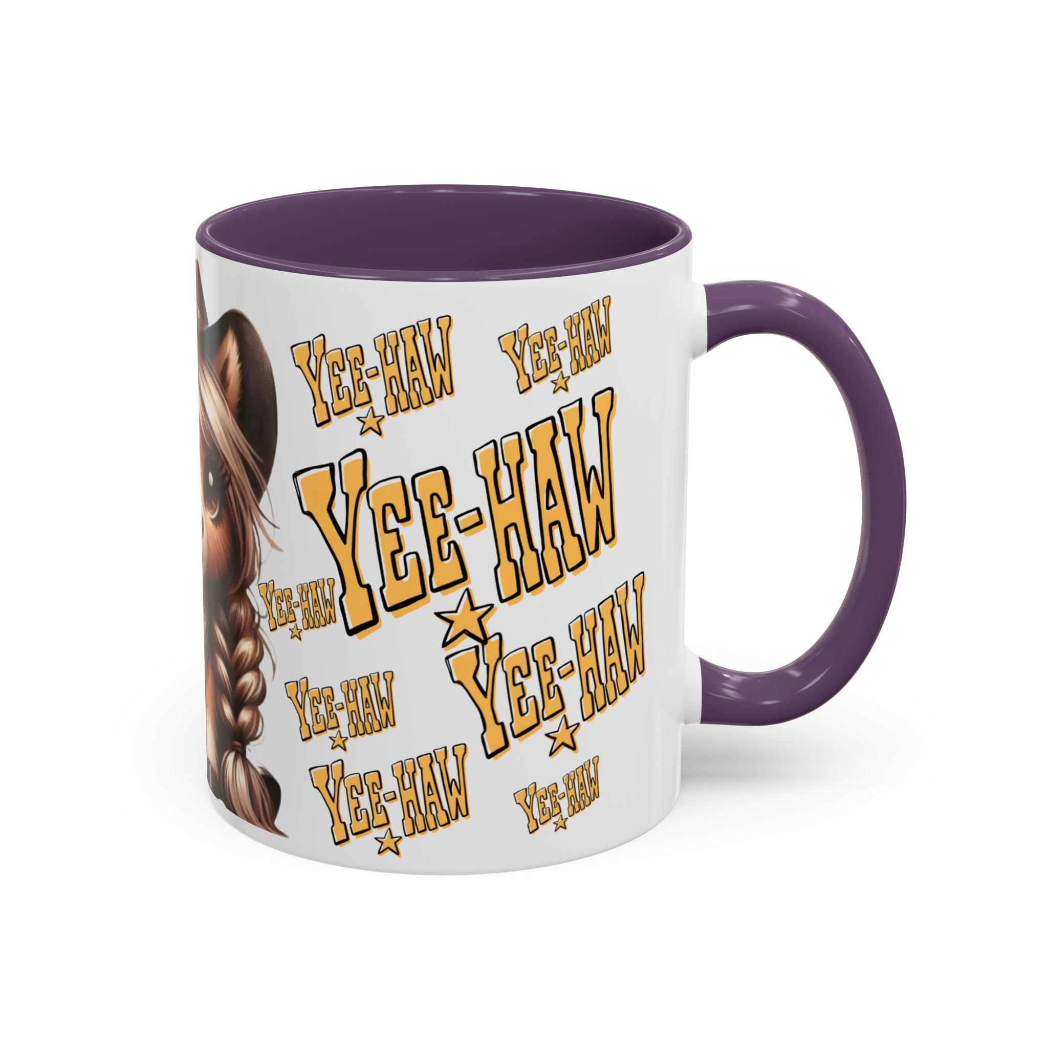 Cowgirl Pony Illustration Mug | Yee-Haw Accent Coffee Mug 11oz/15oz