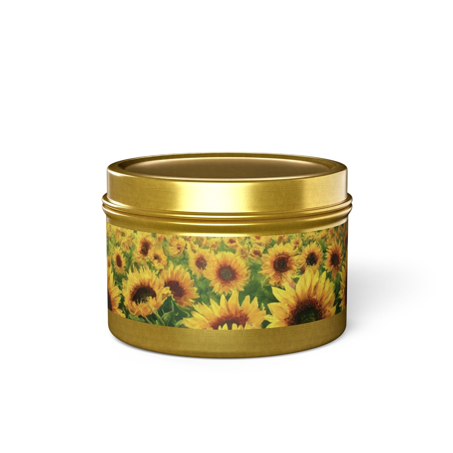 Soothe Your Soul: Sunflower Design Scented Soy Tin Candles